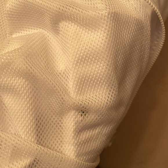 Zyia white and navy breaker jacket. Front zip, XL, 2 snap closure pockets. - Picture 8 of 10